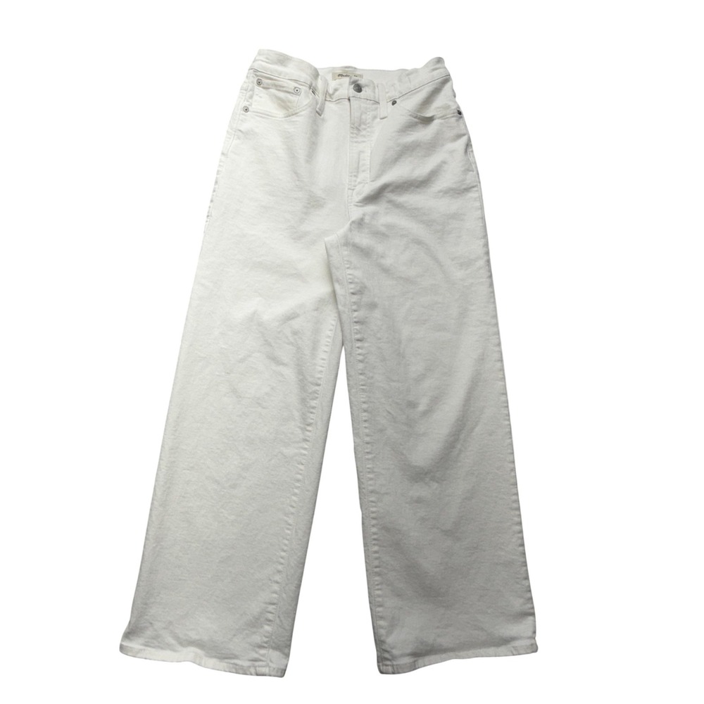 Madewell The Perfect‎ Vintage Wide-Leg Crop Jeans Womens 29 White High Rise